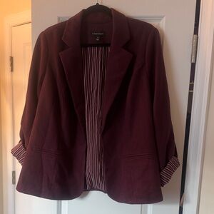 Natalie Knit Rich Burgundy Blazer